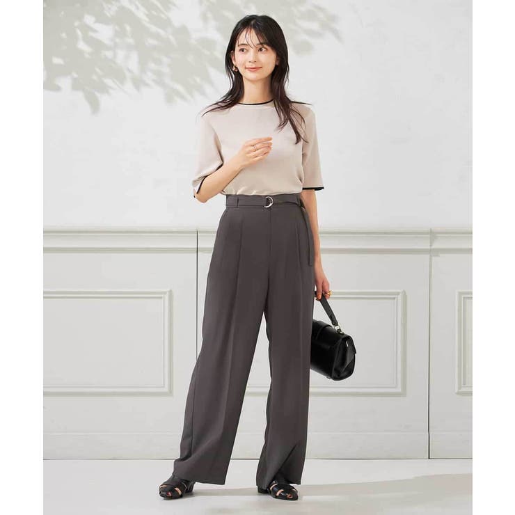 【洗える】ベルト付きストレートパンツ | a.v.v【WOMEN】 | 詳細画像18 