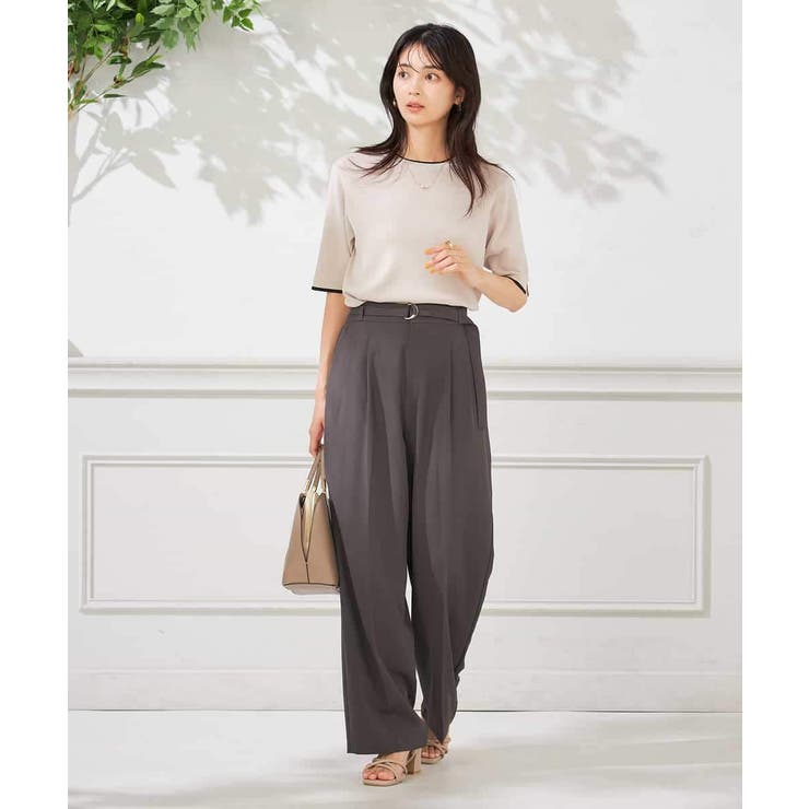 【洗える】ベルト付きストレートパンツ | a.v.v【WOMEN】 | 詳細画像19 