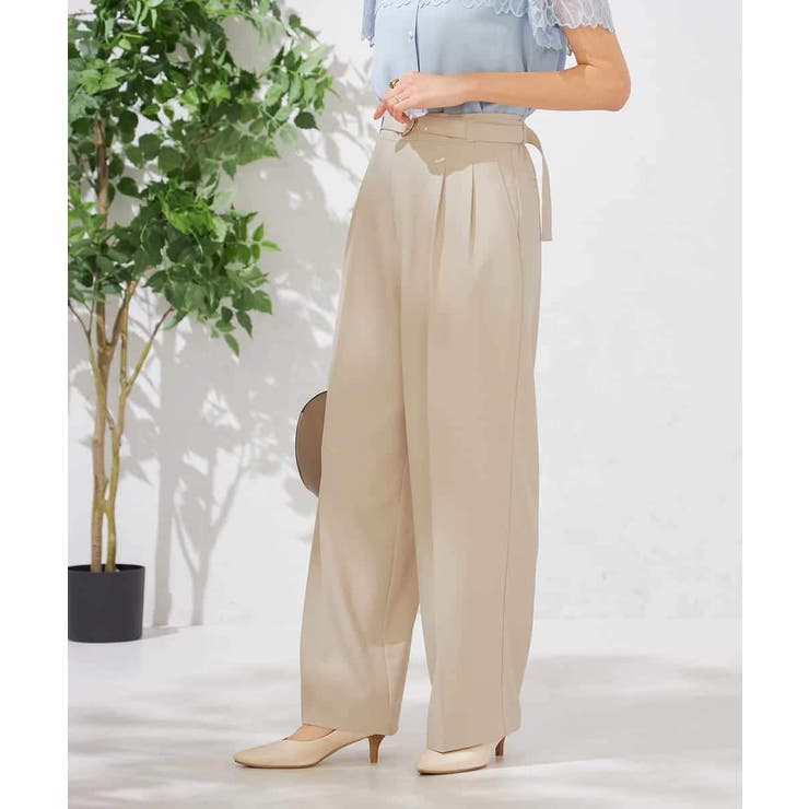 【洗える】ベルト付きストレートパンツ | a.v.v【WOMEN】 | 詳細画像2 