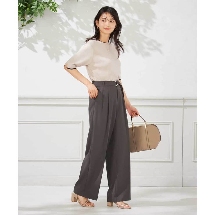 【洗える】ベルト付きストレートパンツ | a.v.v【WOMEN】 | 詳細画像23 