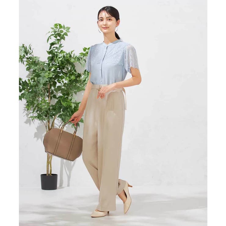 【洗える】ベルト付きストレートパンツ | a.v.v【WOMEN】 | 詳細画像8 