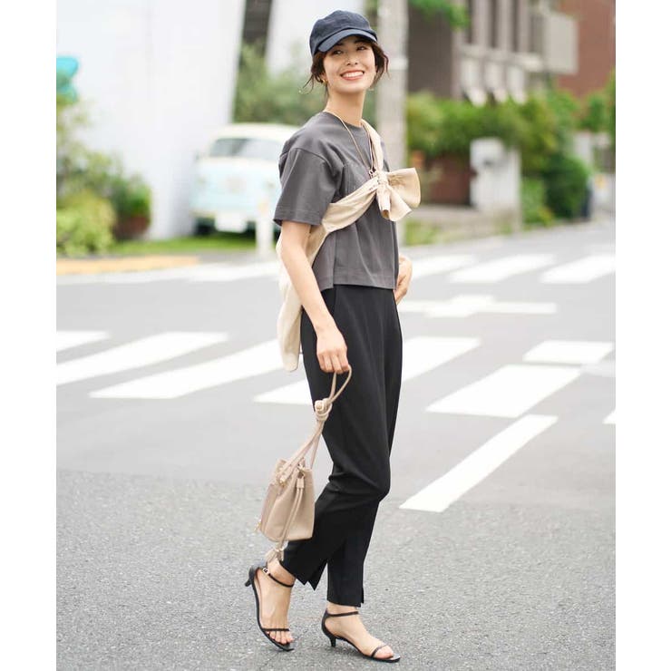 【接触冷感/マシンウォッシャブル】フロントスリットストレッチパンツ | a.v.v【WOMEN】 | 詳細画像19 