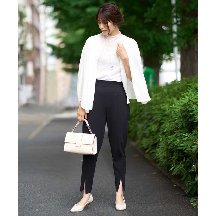 【接触冷感/マシンウォッシャブル】フロントスリットストレッチパンツ | a.v.v【WOMEN】 | 詳細画像30 