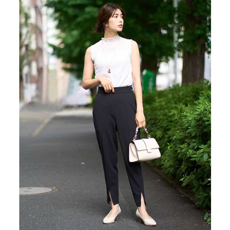 【接触冷感/マシンウォッシャブル】フロントスリットストレッチパンツ | a.v.v【WOMEN】 | 詳細画像34 