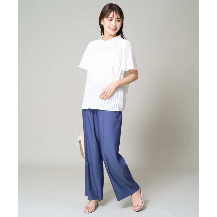 【接触冷感/洗える/ストレッチ】デニム見え美楽るイージーワイドパンツ | a.v.v【WOMEN】 | 詳細画像13