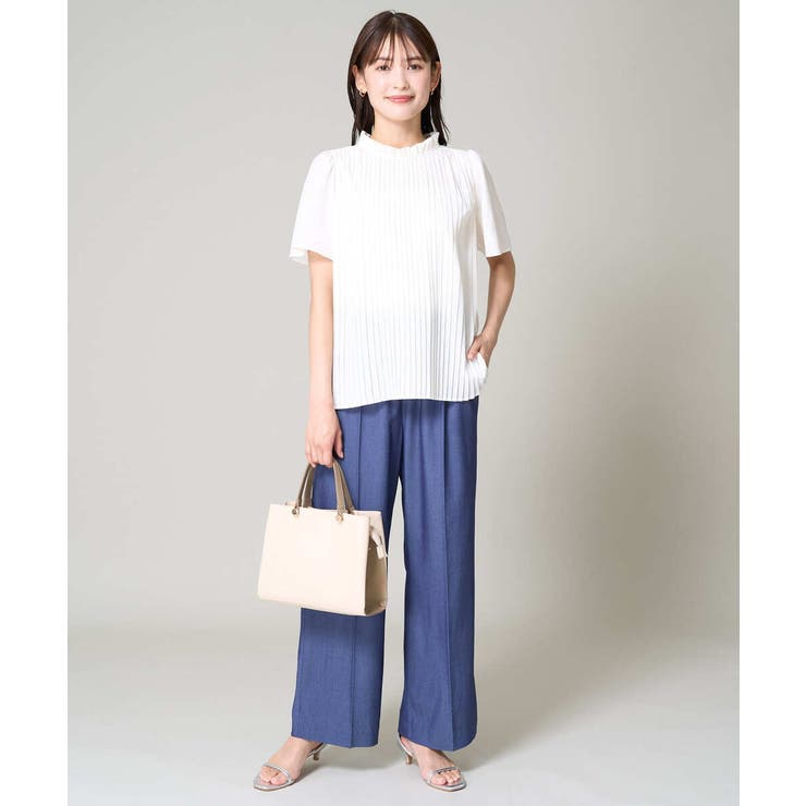 【接触冷感/洗える/ストレッチ】デニム見え美楽るイージーワイドパンツ | a.v.v【WOMEN】 | 詳細画像14