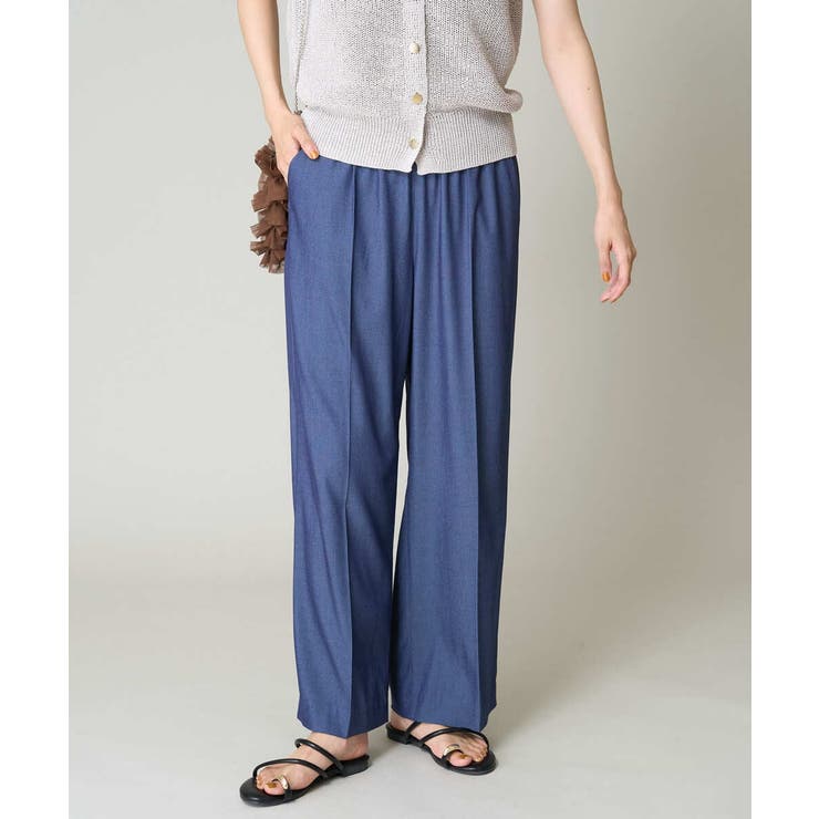 【接触冷感/洗える/ストレッチ】デニム見え美楽るイージーワイドパンツ | a.v.v【WOMEN】 | 詳細画像15