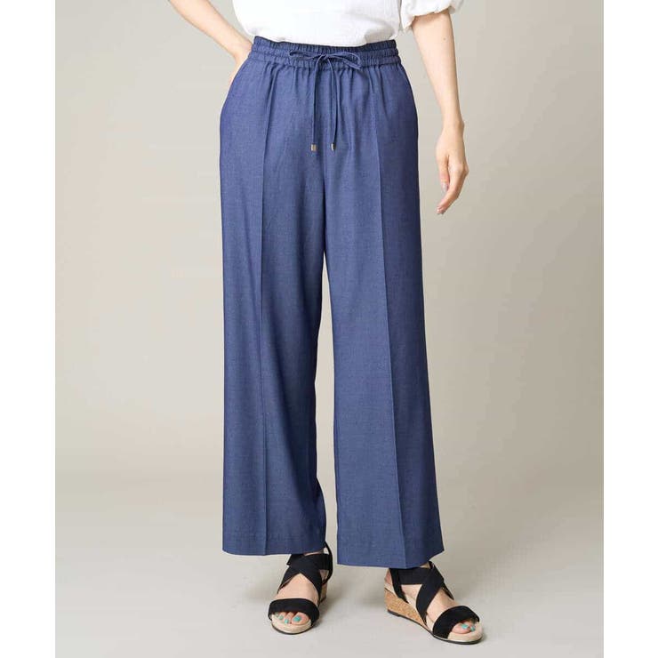 【接触冷感/洗える/ストレッチ】デニム見え美楽るイージーワイドパンツ | a.v.v【WOMEN】 | 詳細画像18