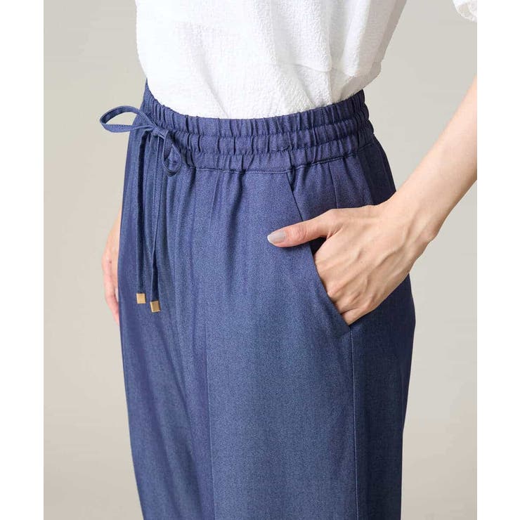 【接触冷感/洗える/ストレッチ】デニム見え美楽るイージーワイドパンツ | a.v.v【WOMEN】 | 詳細画像23