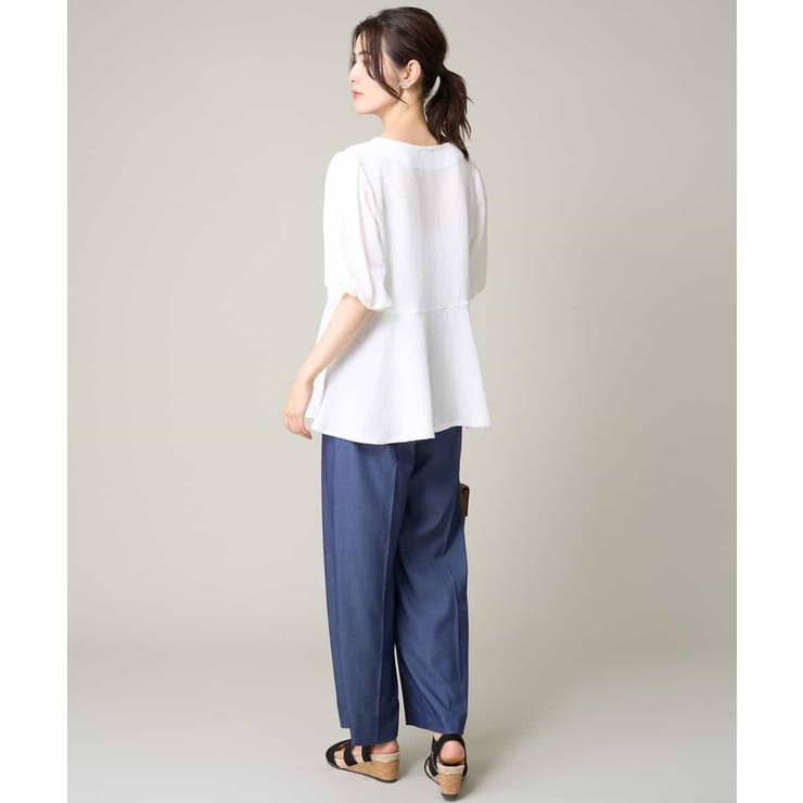 【接触冷感/洗える/ストレッチ】デニム見え美楽るイージーワイドパンツ | a.v.v【WOMEN】 | 詳細画像6