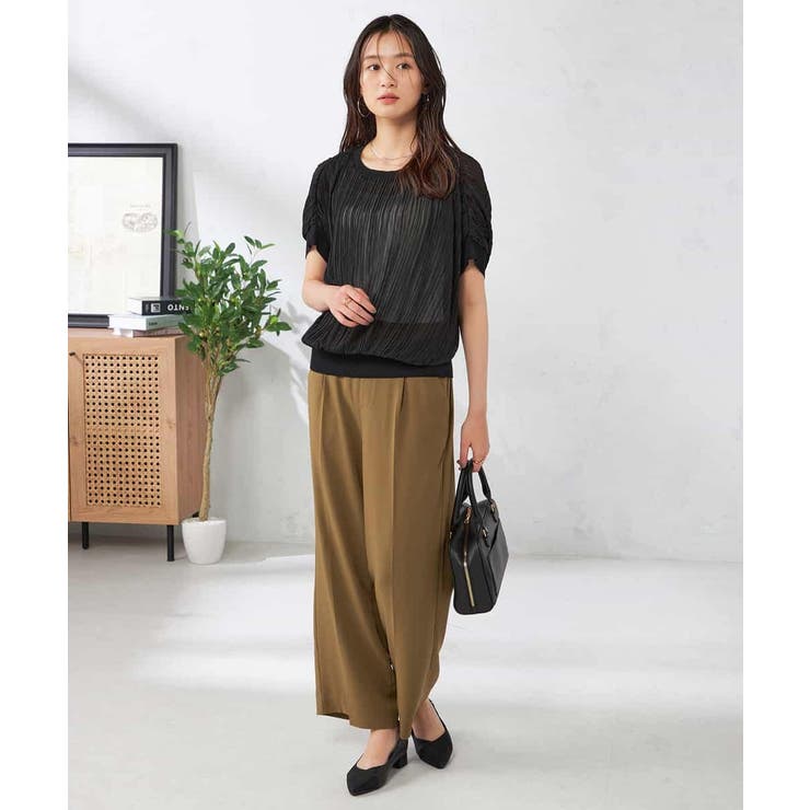 【接触冷感/UVカット/吸水速乾】美ラクるスッキリ見えワイドパンツ | a.v.v【WOMEN】 | 詳細画像16 