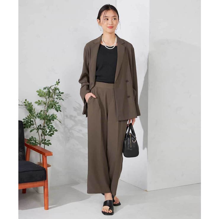 【接触冷感/UVカット/吸水速乾】美ラクるスッキリ見えワイドパンツ | a.v.v【WOMEN】 | 詳細画像5 