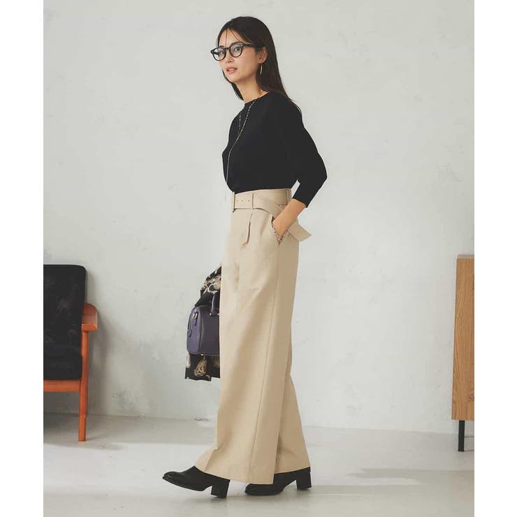 ベルテッドワイドパンツ | a.v.v【WOMEN】 | 詳細画像7 