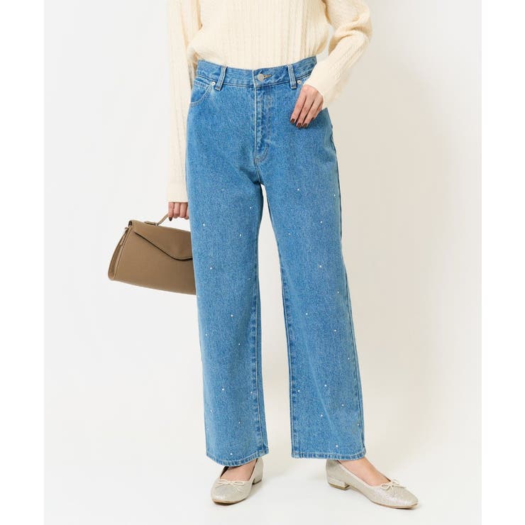 ビジューデニムパンツ | a.v.v【WOMEN】 | 詳細画像4 