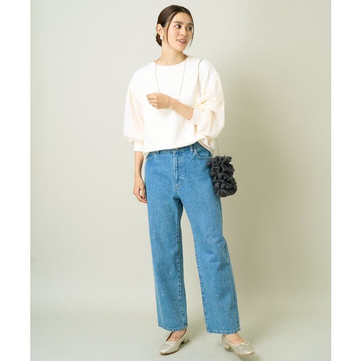 ビジューデニムパンツ | a.v.v【WOMEN】 | 詳細画像9 