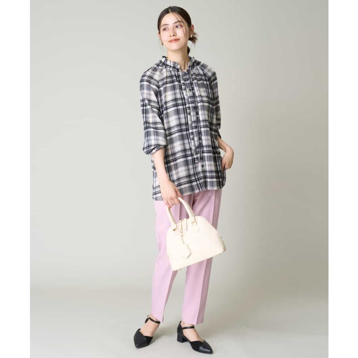 【洗える/イージーケア/毛玉になりにくい】美楽るイージーテーパードパンツ | a.v.v【WOMEN】 | 詳細画像4 