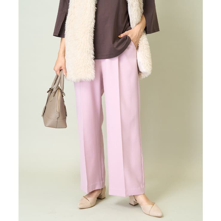 【洗える/イージーケア/毛玉になりにくい】美楽るイージーワイドパンツ | a.v.v【WOMEN】 | 詳細画像1 