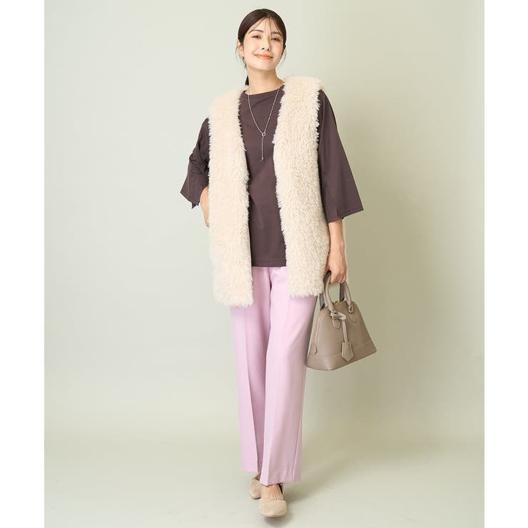 【洗える/イージーケア/毛玉になりにくい】美楽るイージーワイドパンツ | a.v.v【WOMEN】 | 詳細画像2 