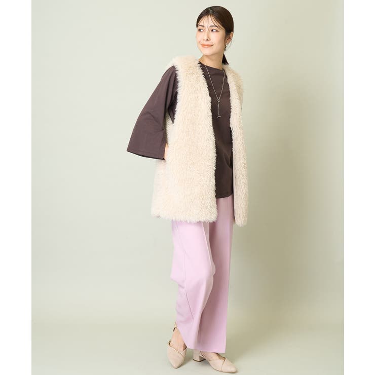 【洗える/イージーケア/毛玉になりにくい】美楽るイージーワイドパンツ | a.v.v【WOMEN】 | 詳細画像3 