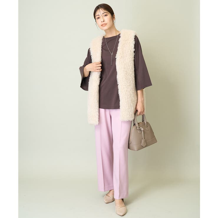 【洗える/イージーケア/毛玉になりにくい】美楽るイージーワイドパンツ | a.v.v【WOMEN】 | 詳細画像4 