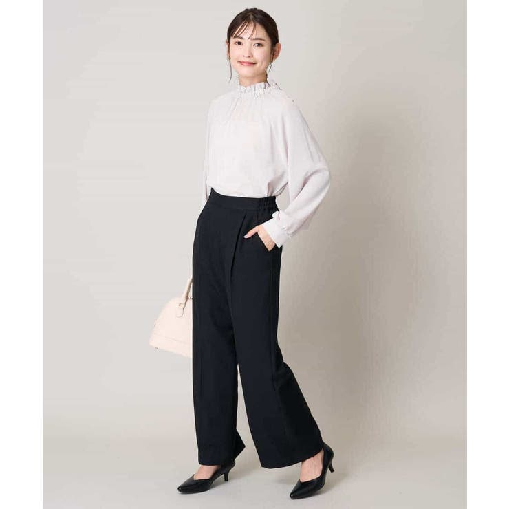 【洗える/イージーケア/毛玉になりにくい】美楽るスッキリ見えワイドパンツ | a.v.v【WOMEN】 | 詳細画像10 