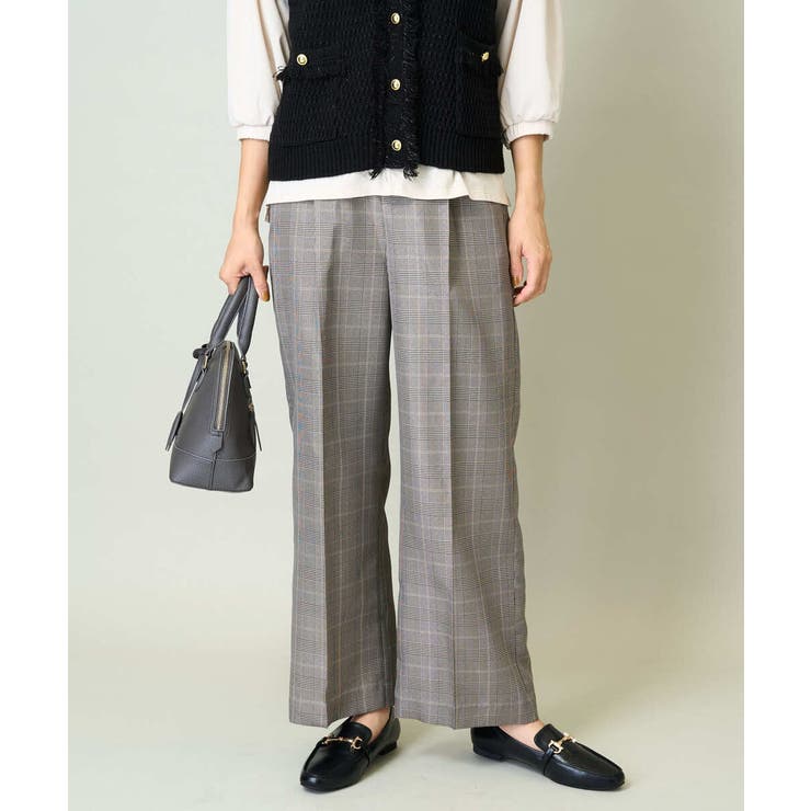 【洗える/イージーケア/毛玉になりにくい】美楽るスッキリ見えワイドパンツ | a.v.v【WOMEN】 | 詳細画像15 