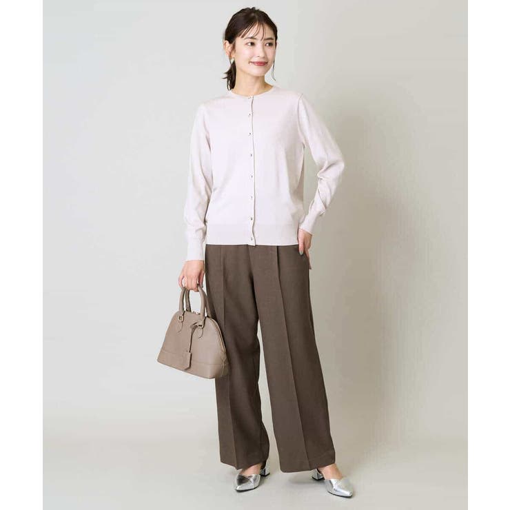 【洗える/イージーケア/毛玉になりにくい】美楽るスッキリ見えワイドパンツ | a.v.v【WOMEN】 | 詳細画像6 