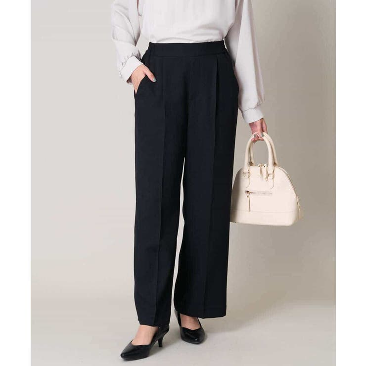 【洗える/イージーケア/毛玉になりにくい】美楽るスッキリ見えワイドパンツ | a.v.v【WOMEN】 | 詳細画像7 