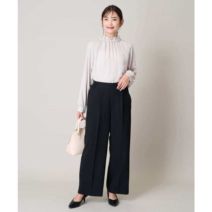 【洗える/イージーケア/毛玉になりにくい】美楽るスッキリ見えワイドパンツ | a.v.v【WOMEN】 | 詳細画像8 