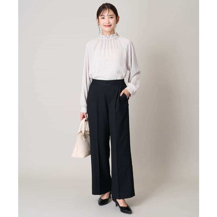 【洗える/イージーケア/毛玉になりにくい】美楽るスッキリ見えワイドパンツ | a.v.v【WOMEN】 | 詳細画像9 