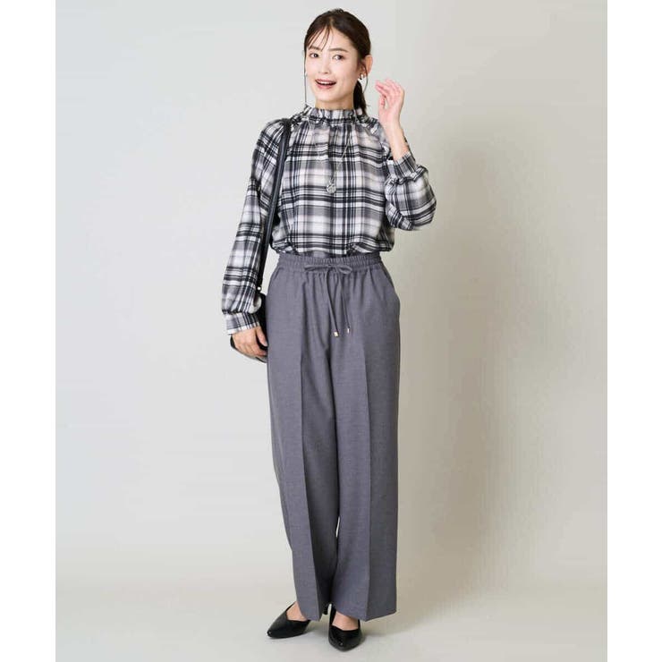 【洗える/イージーケア/吸水速乾/毛玉になりにくい】美楽るイージーワイドパンツ | a.v.v【WOMEN】 | 詳細画像15 