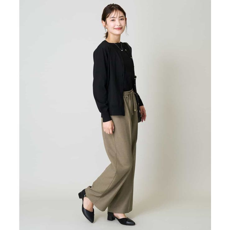 【洗える/イージーケア/吸水速乾/毛玉になりにくい】美楽るイージーワイドパンツ | a.v.v【WOMEN】 | 詳細画像9 