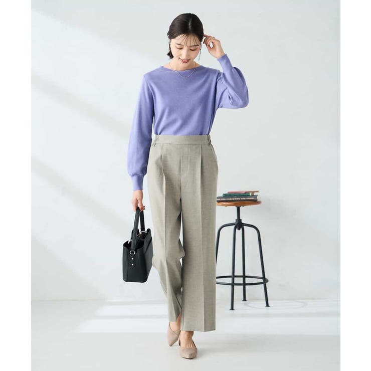 【洗える】ツイード調ストレートパンツ | a.v.v【WOMEN】 | 詳細画像12 