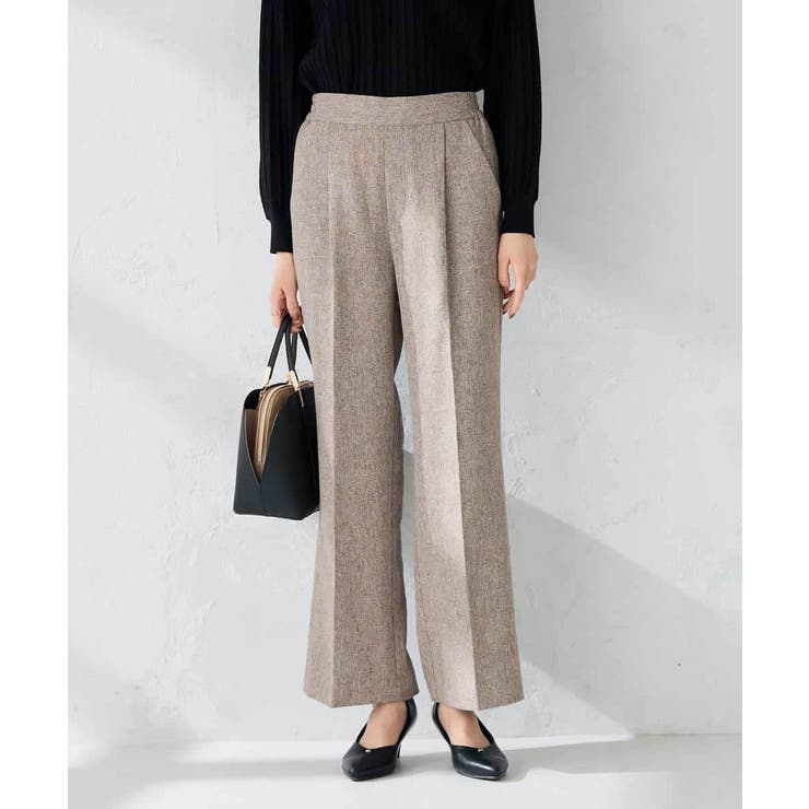 【マシンウォッシャブル】ツイード調ストレートパンツ | a.v.v【WOMEN】 | 詳細画像2 