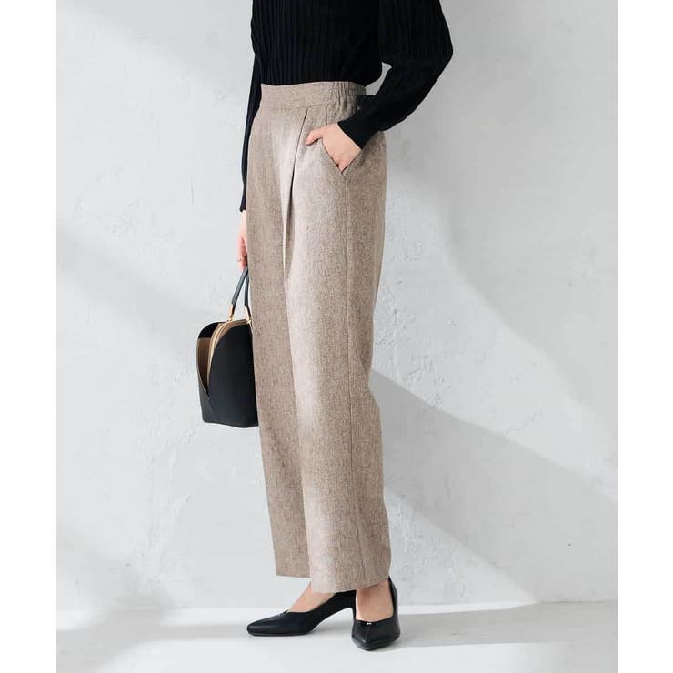 【マシンウォッシャブル】ツイード調ストレートパンツ | a.v.v【WOMEN】 | 詳細画像3 