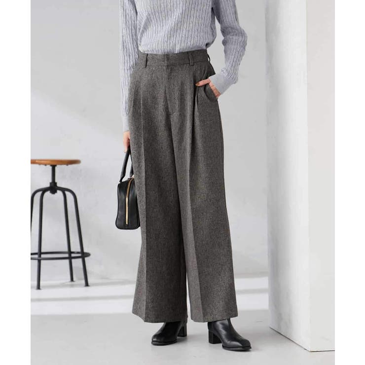 【マシンウォッシャブル 雑誌InRed(宝島社)12月号掲載】ツイード調ワイドパ… | a.v.v【WOMEN】 | 詳細画像10 