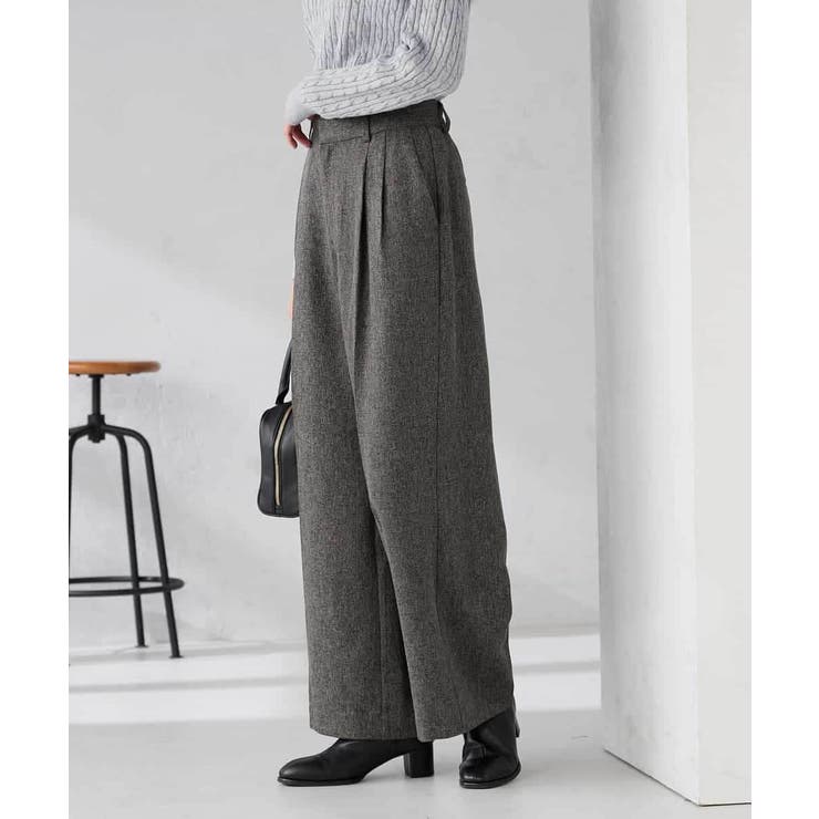 【マシンウォッシャブル 雑誌InRed(宝島社)12月号掲載】ツイード調ワイドパ… | a.v.v【WOMEN】 | 詳細画像11 