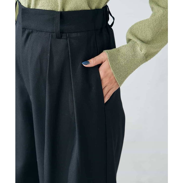 【洗える/裏起毛】タックテーパードパンツ | a.v.v【WOMEN】 | 詳細画像18 