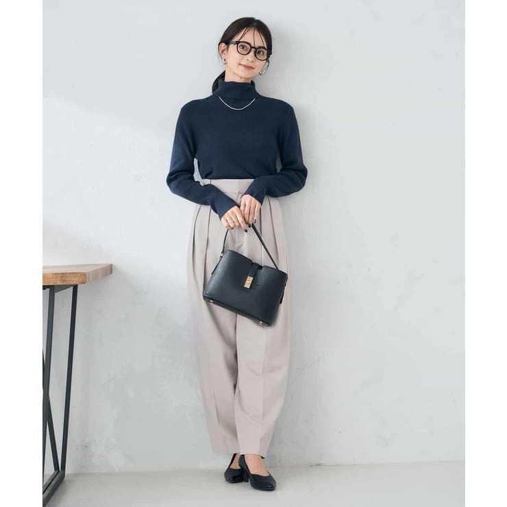 【洗える/裏起毛】タックテーパードパンツ | a.v.v【WOMEN】 | 詳細画像5 