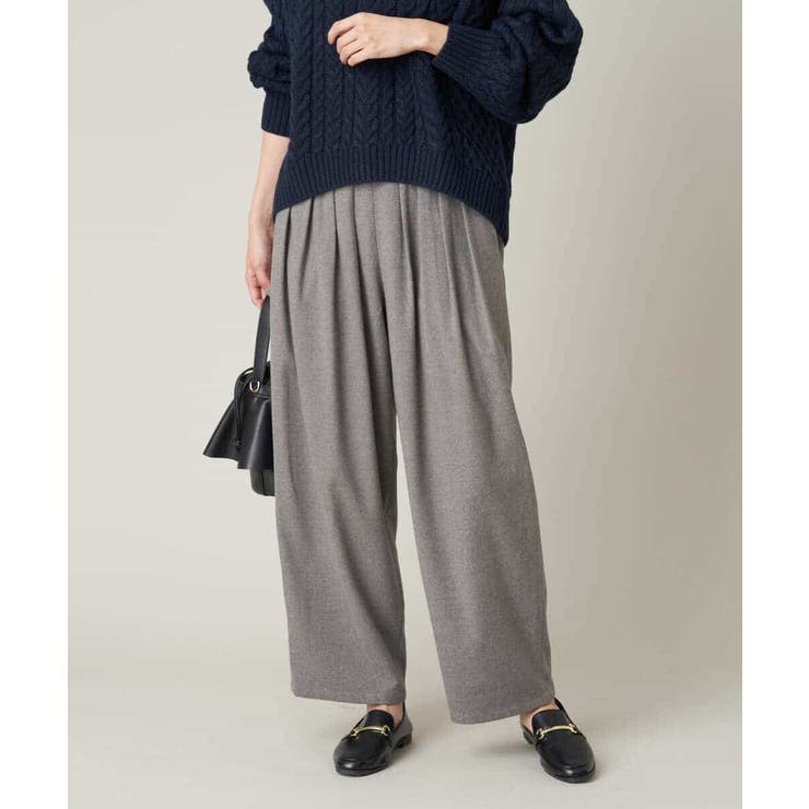 梳毛調マルチタックワイドパンツ[品番：ITKW0014062]｜a.v.v【WOMEN