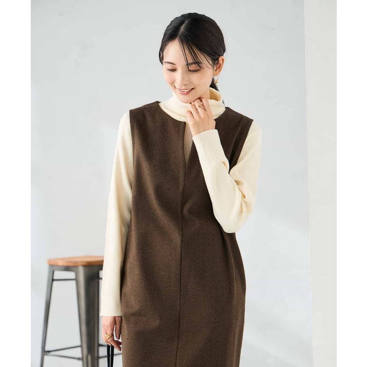 千鳥ジャガードジャンスカ | a.v.v【WOMEN】 | 詳細画像18 