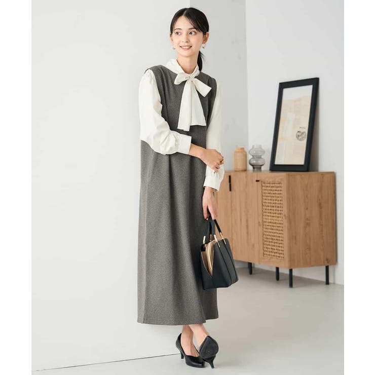 千鳥ジャガードジャンスカ | a.v.v【WOMEN】 | 詳細画像3 