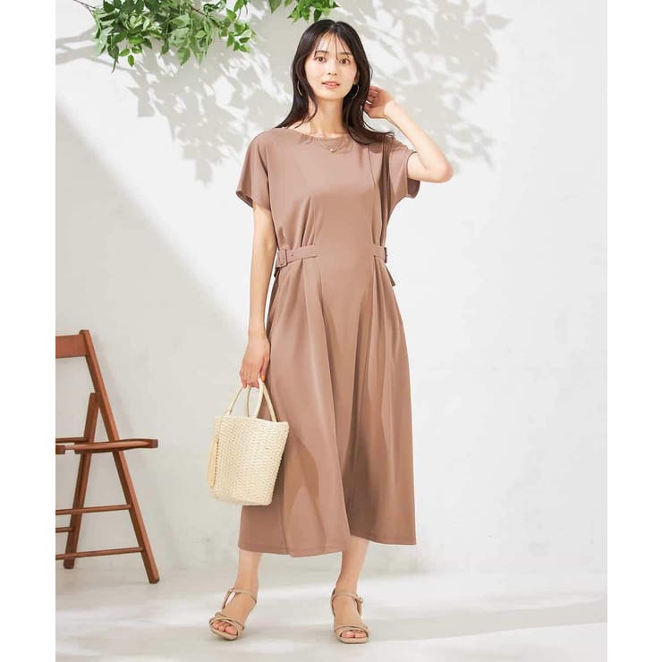 【UVカット/速乾/イージーケア】ウエストベルトフレアワンピース | a.v.v【WOMEN】 | 詳細画像10 