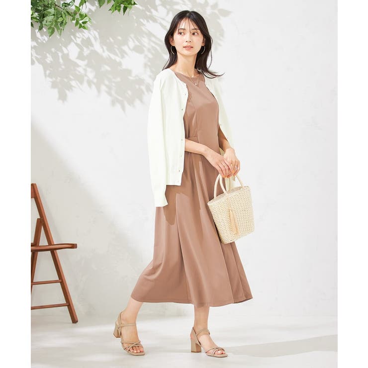 【UVカット/速乾/イージーケア】ウエストベルトフレアワンピース | a.v.v【WOMEN】 | 詳細画像12 