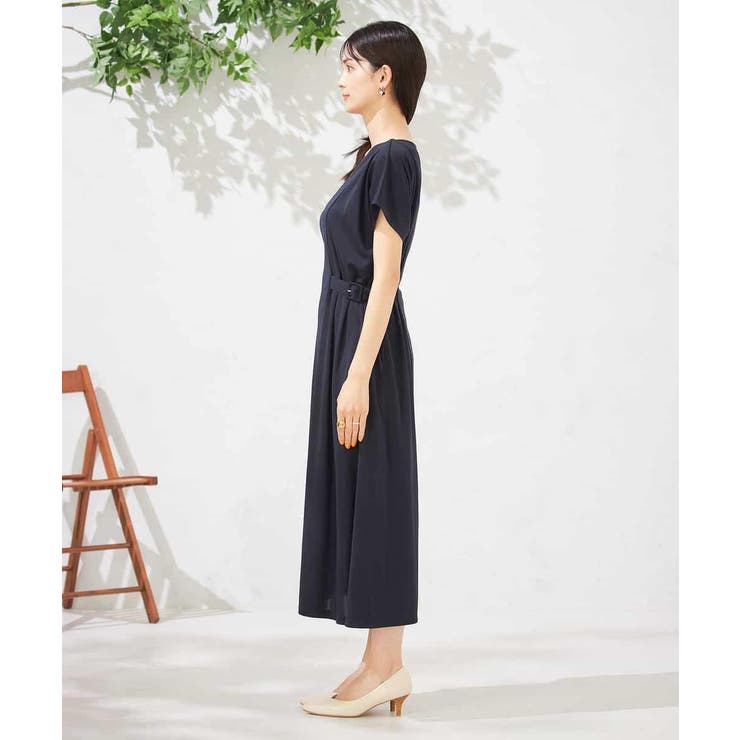 【UVカット/速乾/イージーケア】ウエストベルトフレアワンピース | a.v.v【WOMEN】 | 詳細画像14 