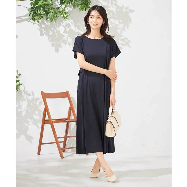 【UVカット/速乾/イージーケア】ウエストベルトフレアワンピース | a.v.v【WOMEN】 | 詳細画像5 