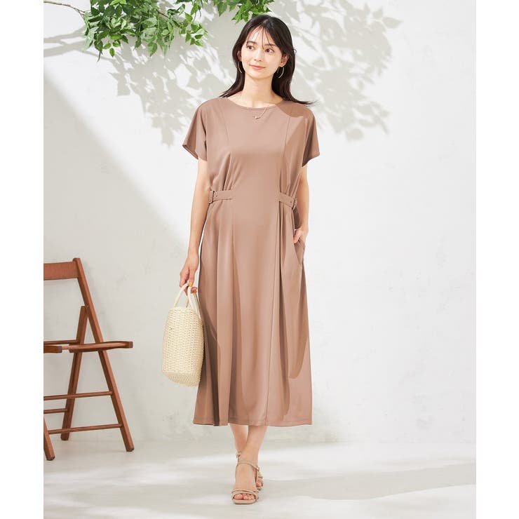 【UVカット/速乾/イージーケア】ウエストベルトフレアワンピース | a.v.v【WOMEN】 | 詳細画像8 