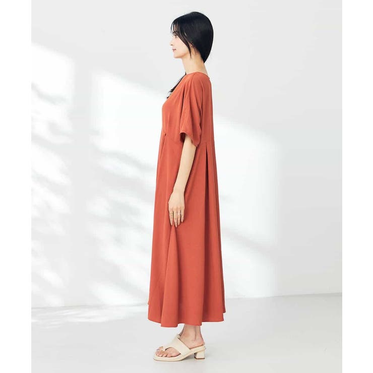 【接触冷感/洗える/ストレッチ/UVカット】ウエスト切り替えドルマンワンピース | a.v.v【WOMEN】 | 詳細画像18 