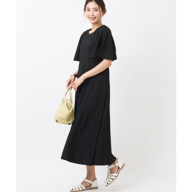 ブラック | 秒映えケープスリーブワンピース | a.v.v【WOMEN】