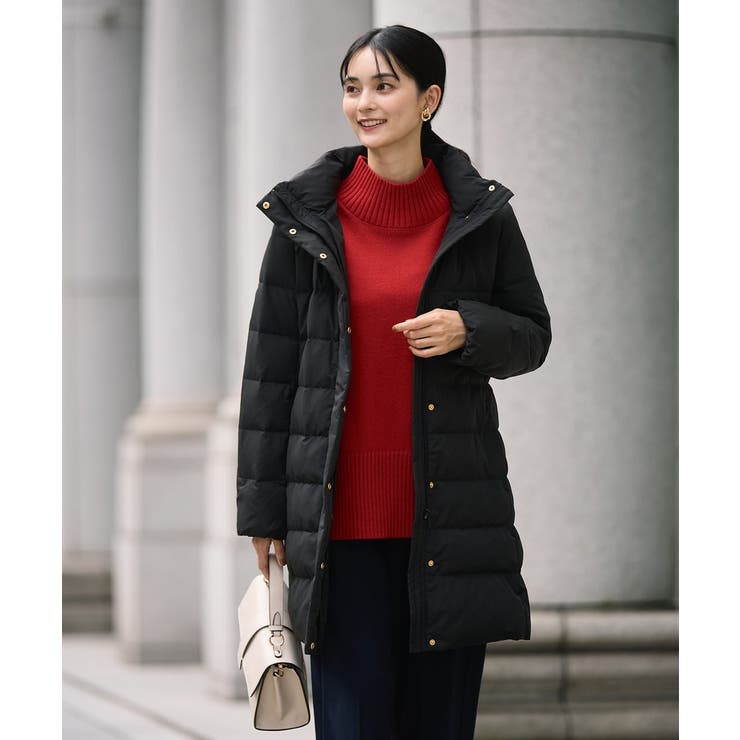 ブラック | フーデッドロングダウンコート | a.v.v【WOMEN】